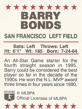 1996 Red Foley #NNO Barry Bonds Back