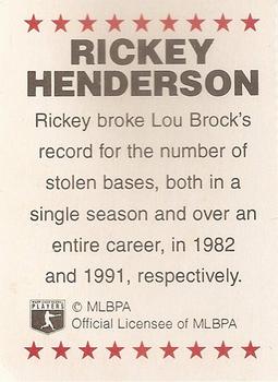 1996 Red Foley #NNO Rickey Henderson Back