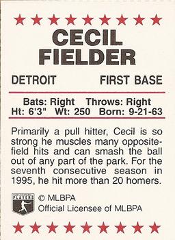 1996 Red Foley #NNO Cecil Fielder Back