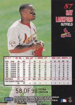 1998 Sports Illustrated World Series Fever - Extra Edition #87 Ray Lankford Back