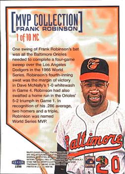 1998 Sports Illustrated World Series Fever - MVP Collection #1MC Frank Robinson Back