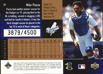 1998 SPx Finite - Radiance #90 Mike Piazza Back