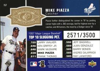 1998 SPx Finite - Radiance #157 Mike Piazza Back