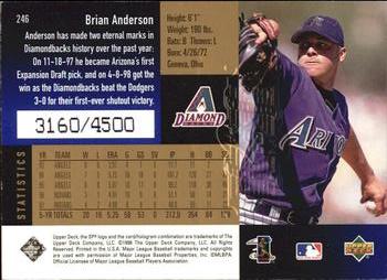 1998 SPx Finite - Radiance #246 Brian Anderson Back