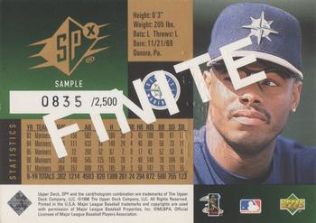 1998 SPx Finite - Sample #NNO Ken Griffey Jr. Back