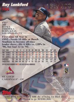 1998 Stadium Club - First Day Issue #156 Ray Lankford Back