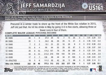 2015 Topps Update #US161 Jeff Samardzija Back