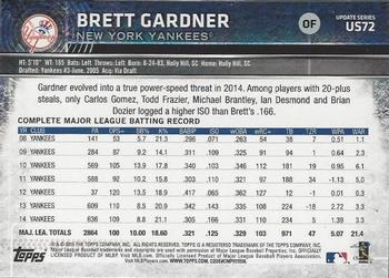 2015 Topps Update #US72 Brett Gardner Back