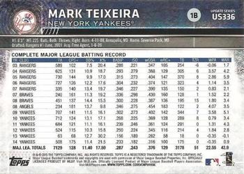 2015 Topps Update #US336 Mark Teixeira Back