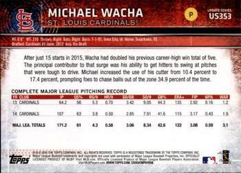 2015 Topps Update #US353 Michael Wacha Back