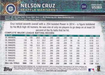 2015 Topps Update #US383 Nelson Cruz Back