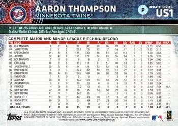 2015 Topps Update #US1 Aaron Thompson Back