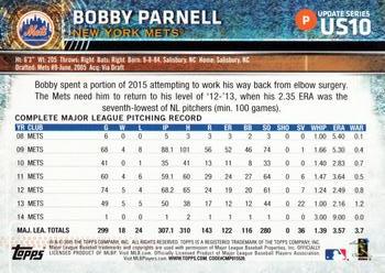 2015 Topps Update #US10 Bobby Parnell Back