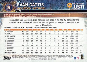 2015 Topps Update #US11 Evan Gattis Back