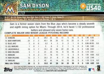 2015 Topps Update #US40 Sam Dyson Back