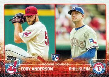 2015 Topps Update #US52 Cody Anderson / Phil Klein Front