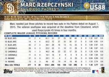 2015 Topps Update #US88 Marc Rzepczynski Back