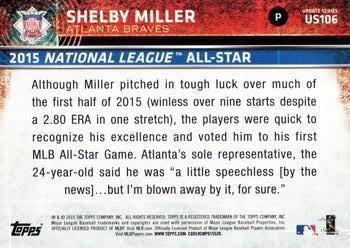 2015 Topps Update #US106 Shelby Miller Back