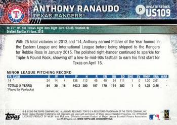 2015 Topps Update #US109 Anthony Ranaudo Back