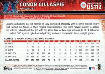 2015 Topps Update #US112 Conor Gillaspie Back