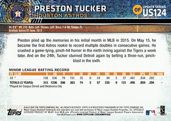 2015 Topps Update #US124 Preston Tucker Back