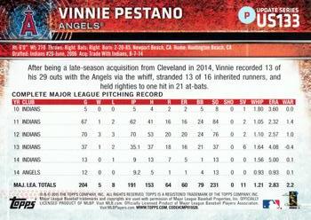 2015 Topps Update #US133 Vinnie Pestano Back