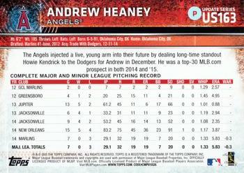2015 Topps Update #US163 Andrew Heaney Back