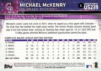 2015 Topps Update #US239 Michael McKenry Back