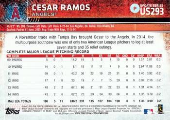 2015 Topps Update #US293 Cesar Ramos Back