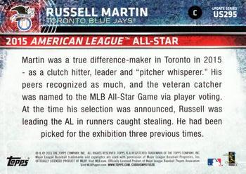 2015 Topps Update #US295 Russell Martin Back