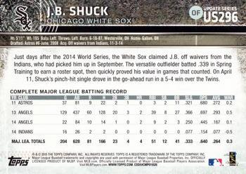 2015 Topps Update #US296 J.B. Shuck Back