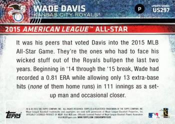 2015 Topps Update #US297 Wade Davis Back