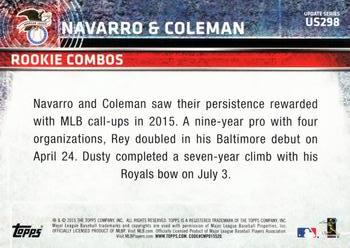 2015 Topps Update #US298 Rey Navarro / Dusty Coleman Back