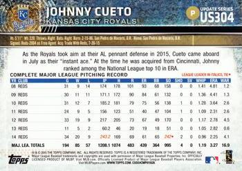 2015 Topps Update #US304 Johnny Cueto Back