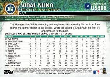 2015 Topps Update #US306 Vidal Nuno Back