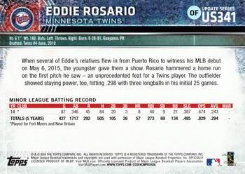 2015 Topps Update #US341 Eddie Rosario Back
