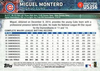 2015 Topps Update #US356 Miguel Montero Back