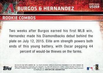 2015 Topps Update #US359 Enrique Burgos / Oscar Hernandez Back