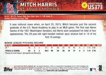 2015 Topps Update #US373 Mitch Harris Back