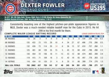2015 Topps Update #US395 Dexter Fowler Back