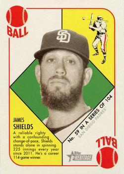 2015 Topps Heritage '51 #59 James Shields Front