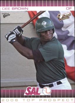 2006 MultiAd South Atlantic League Top Prospects #2 Dee Brown Front