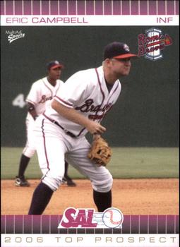 2006 MultiAd South Atlantic League Top Prospects #4 Eric Campbell Front