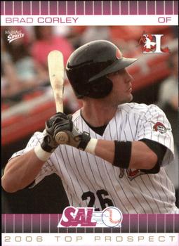 2006 MultiAd South Atlantic League Top Prospects #8 Brad Corley Front