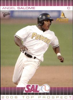 2006 MultiAd South Atlantic League Top Prospects #26 Angel Salome Front