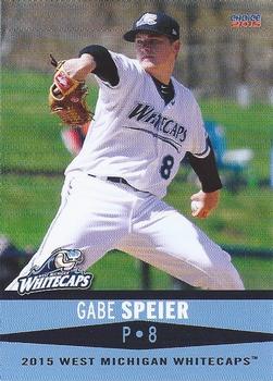 2015 Choice West Michigan Whitecaps #23 Gabe Speier Front