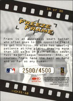 1998 Studio - Freeze Frame #14 Frank Thomas Back