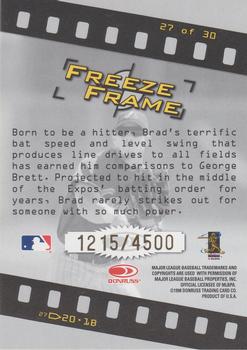 1998 Studio - Freeze Frame #27 Brad Fullmer Back