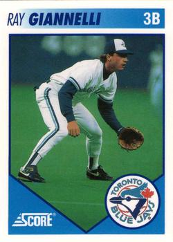 1991 Score Toronto Blue Jays #33 Ray Giannelli Front