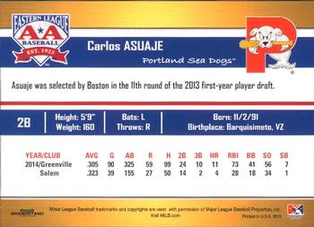 2015 Grandstand Eastern League Top Prospects #NNO Carlos Asuaje Back